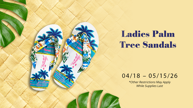 Palm Tree Sandals Promo