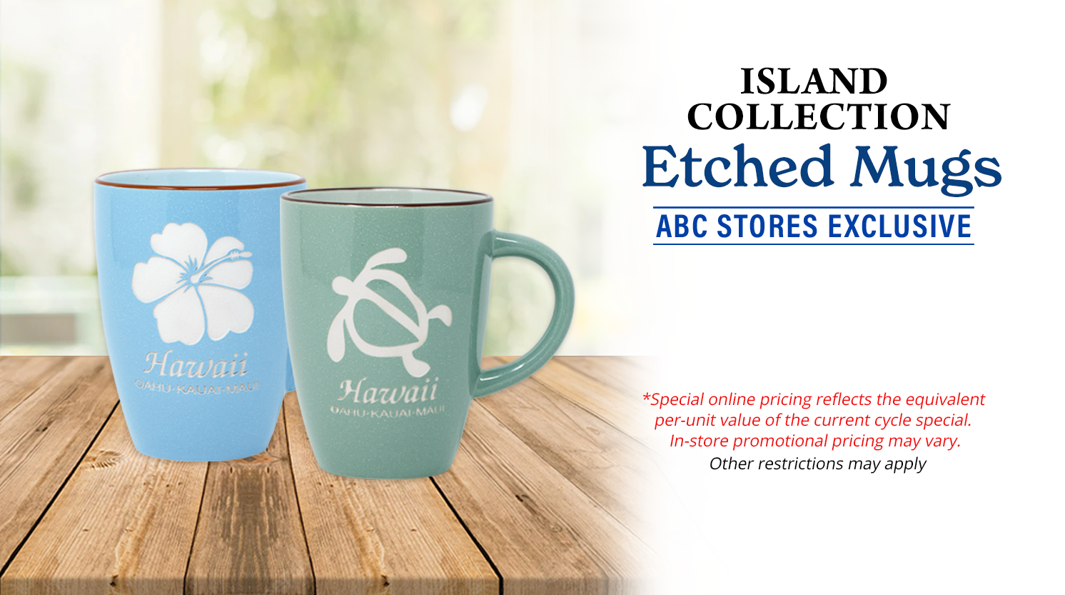 Island Collection Etched Mugs