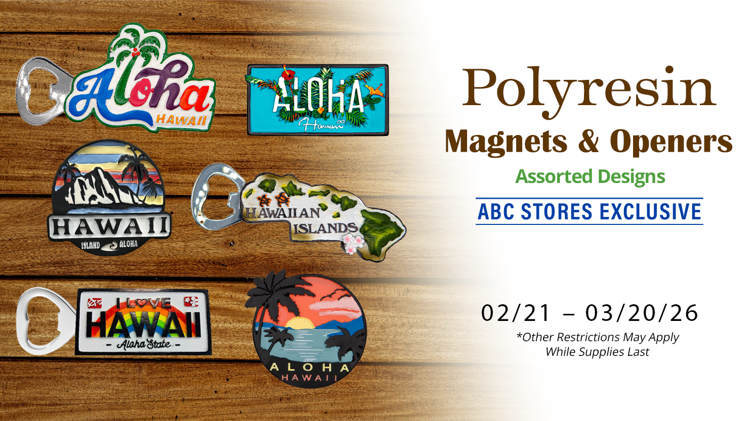 Polyresin Magnets & Openers Promo