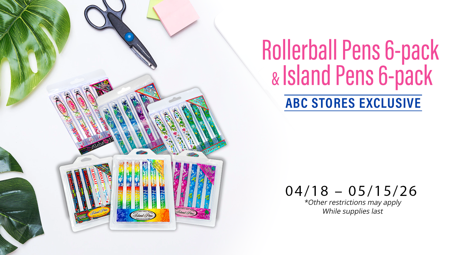 6 Pack Pens Promo